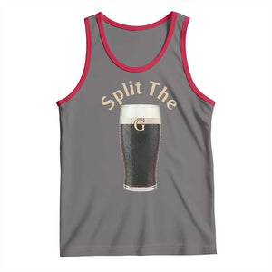 Funny Irish Beer Split The G Tank Top St Patricks Day Stout Beer Drinking Day TS11 Deep Heather Red Print Your Wear
