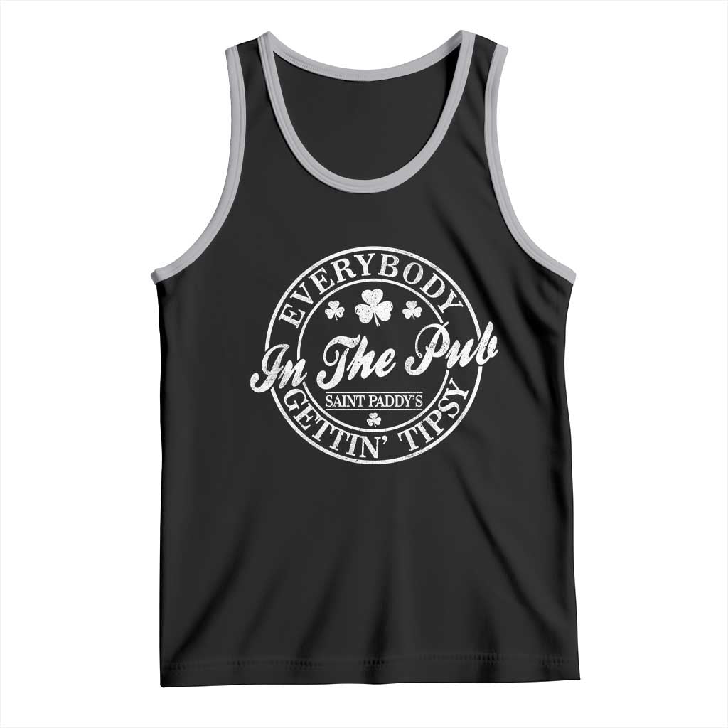 Everybody In The Pub Gettin Tipsy Tank Top Funny St Patricks Day Beer Drinking TS11 Black Athletic Heather Print Your Wear