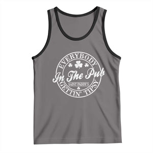 Everybody In The Pub Gettin Tipsy Tank Top Funny St Patricks Day Beer Drinking TS11 Deep Heather Black Print Your Wear