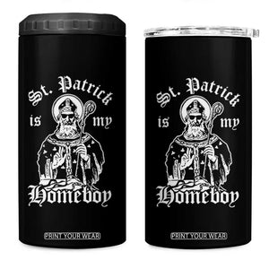 Saint Patrick Is My Homeboy 4 in 1 Can Cooler Tumbler Funny St Patricks Day TS11 One Size: 16 oz Black Print Your Wear