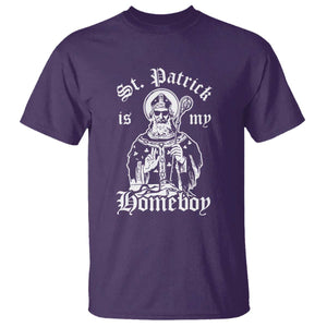 Saint Patrick Is My Homeboy T Shirt - Funny St Patricks Day TS11 Purple Print Your Wear