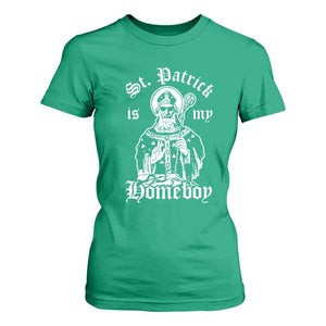 Saint Patrick Is My Homeboy T Shirt For Women Funny St Patricks Day TS11 Irish Green Print Your Wear
