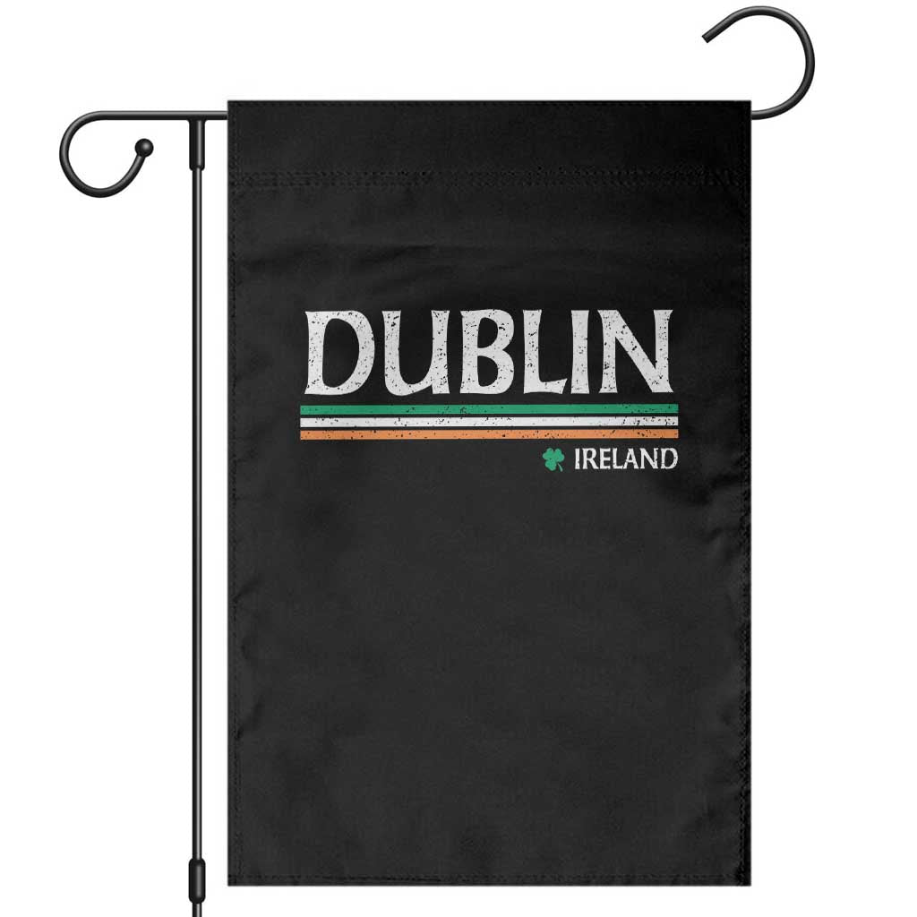 Dublin Ireland Garden Flag Ireland Flag Souvenirs St Patricks Day Shamrock TS11 Black Print Your Wear