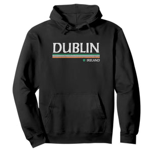 Dublin Ireland Hoodie Ireland Flag Souvenirs St Patricks Day Shamrock TS11 Black Print Your Wear