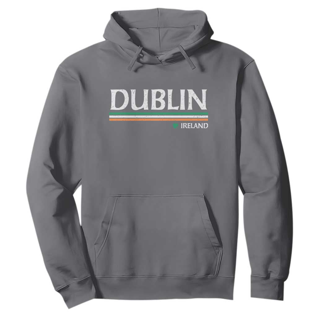 Dublin Ireland Hoodie Ireland Flag Souvenirs St Patricks Day Shamrock TS11 Charcoal Print Your Wear