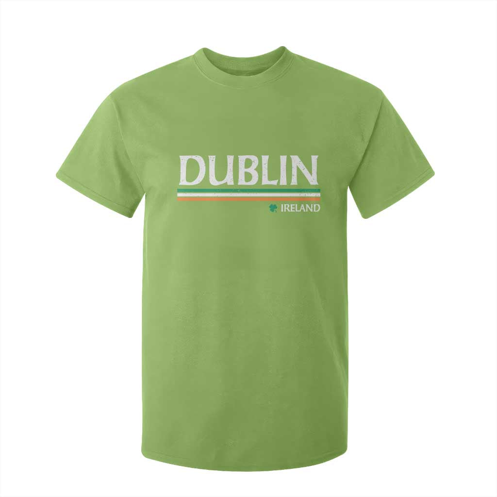 Dublin Ireland T Shirt For Kid Ireland Flag Souvenirs St Patricks Day Shamrock TS11 Lime Print Your Wear