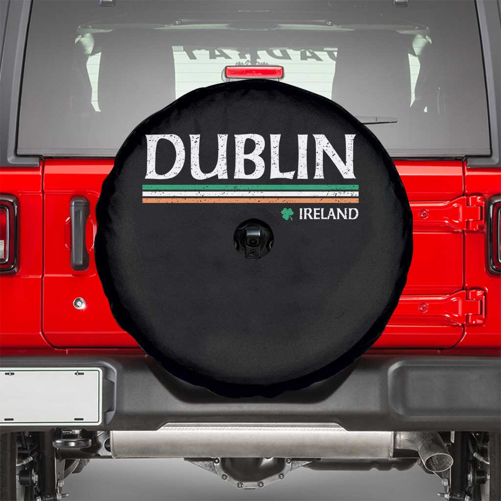 Dublin Ireland Spare Tire Cover Ireland Flag Souvenirs St Patricks Day Shamrock TS11 Black Print Your Wear