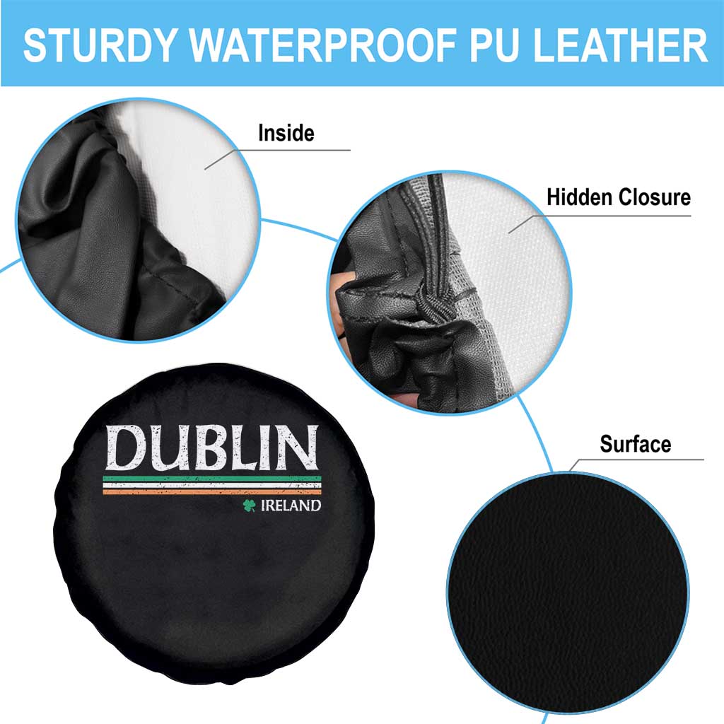 Dublin Ireland Spare Tire Cover Ireland Flag Souvenirs St Patricks Day Shamrock TS11 Print Your Wear