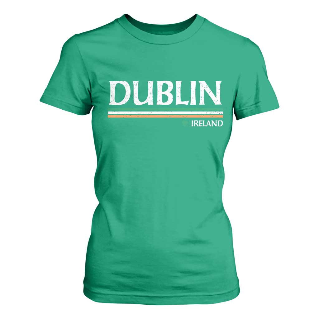 Dublin Ireland T Shirt For Women Ireland Flag Souvenirs St Patricks Day Shamrock TS11 Irish Green Print Your Wear