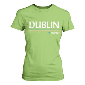 Dublin Ireland T Shirt For Women Ireland Flag Souvenirs St Patricks Day Shamrock TS11 Lime Print Your Wear