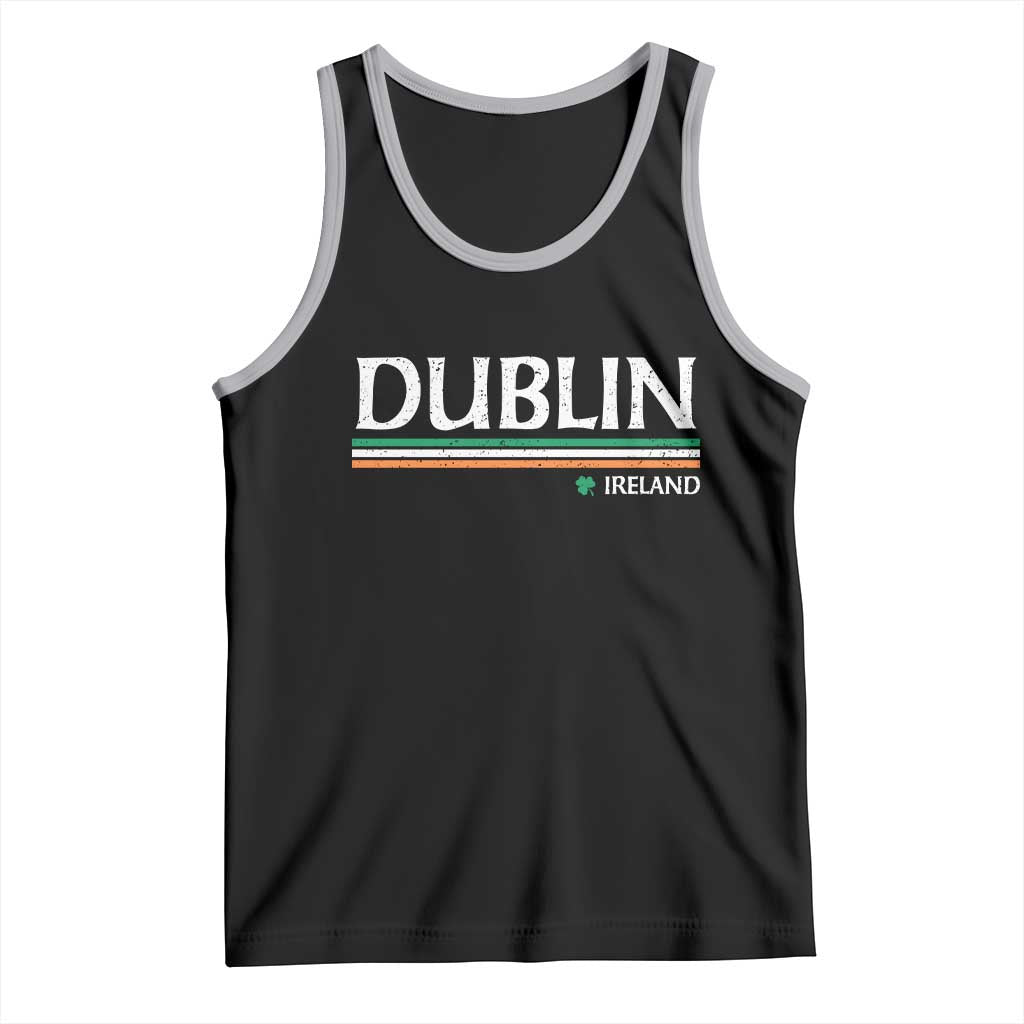 Dublin Ireland Tank Top Ireland Flag Souvenirs St Patricks Day Shamrock TS11 Black Athletic Heather Print Your Wear