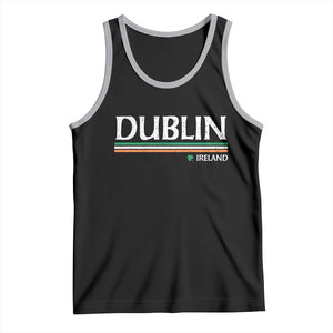Dublin Ireland Tank Top Ireland Flag Souvenirs St Patricks Day Shamrock TS11 Black Athletic Heather Print Your Wear