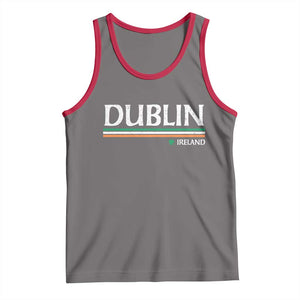 Dublin Ireland Tank Top Ireland Flag Souvenirs St Patricks Day Shamrock TS11 Deep Heather Red Print Your Wear