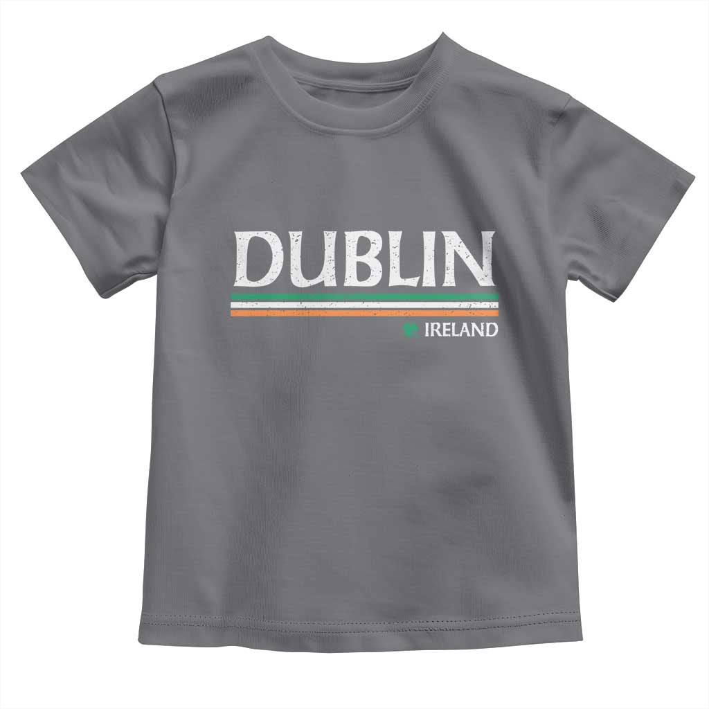Dublin Ireland Toddler T Shirt Ireland Flag Souvenirs St Patricks Day Shamrock TS11 Charcoal Print Your Wear