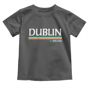 Dublin Ireland Toddler T Shirt Ireland Flag Souvenirs St Patricks Day Shamrock TS11 Dark Heather Print Your Wear
