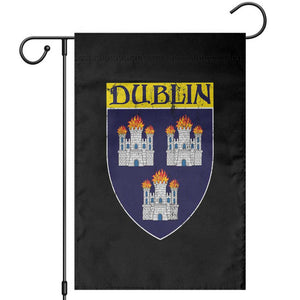 Dublin Ireland Garden Flag The Coat of Arms of Dublin Three Burning Castles TS11 Black Print Your Wear
