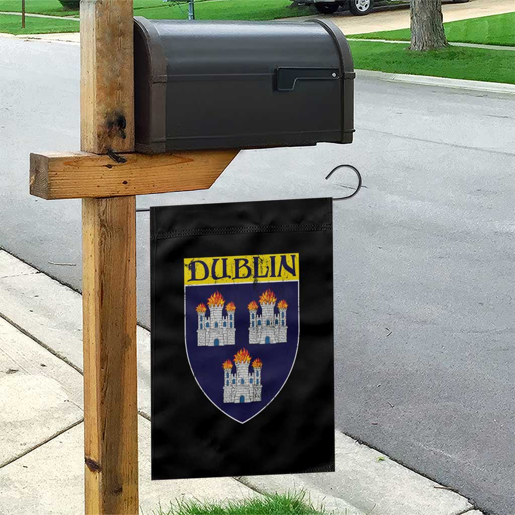 Dublin Ireland Garden Flag The Coat of Arms of Dublin Three Burning Castles TS11 Print Your Wear