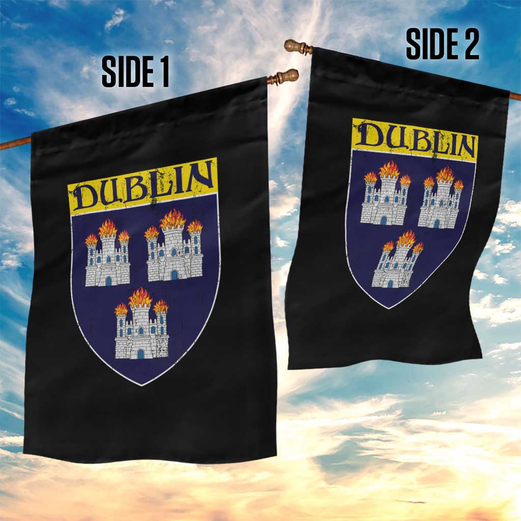 Dublin Ireland Garden Flag The Coat of Arms of Dublin Three Burning Castles TS11 Print Your Wear
