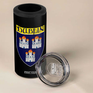 Dublin Ireland 4 in 1 Can Cooler Tumbler The Coat of Arms of Dublin Three Burning Castles TS11 Print Your Wear