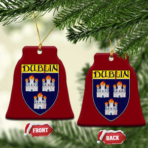 Dublin Ireland Ceramic Ornament The Coat of Arms of Dublin Three Burning Castles TS11 Print Your Wear
