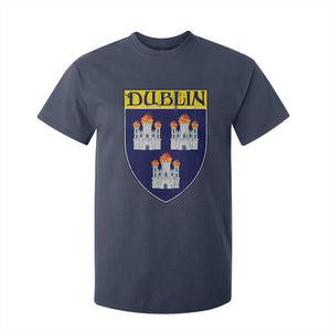 Dublin Ireland T Shirt For Kid The Coat of Arms of Dublin Three Burning Castles TS11 Navy Print Your Wear