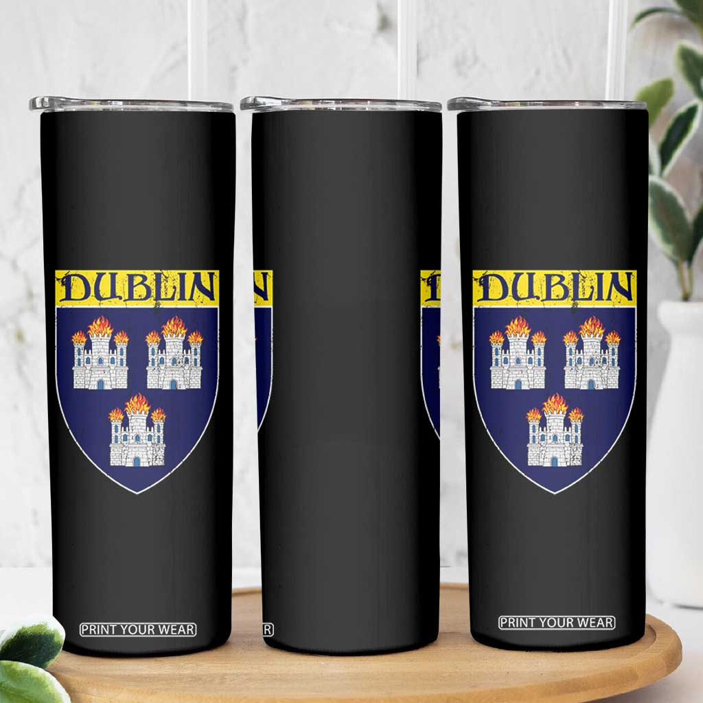 Dublin Ireland Skinny Tumbler The Coat of Arms of Dublin Three Burning Castles TS11 Print Your Wear