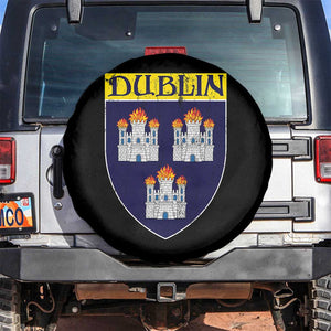 Dublin Ireland Spare Tire Cover The Coat of Arms of Dublin Three Burning Castles TS11 No hole Black Print Your Wear