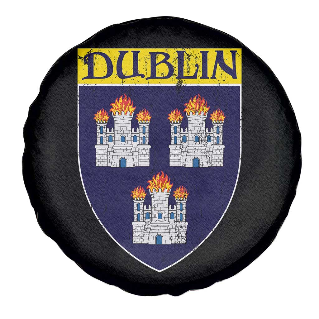 Dublin Ireland Spare Tire Cover The Coat of Arms of Dublin Three Burning Castles TS11 Print Your Wear