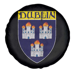 Dublin Ireland Spare Tire Cover The Coat of Arms of Dublin Three Burning Castles TS11 Print Your Wear