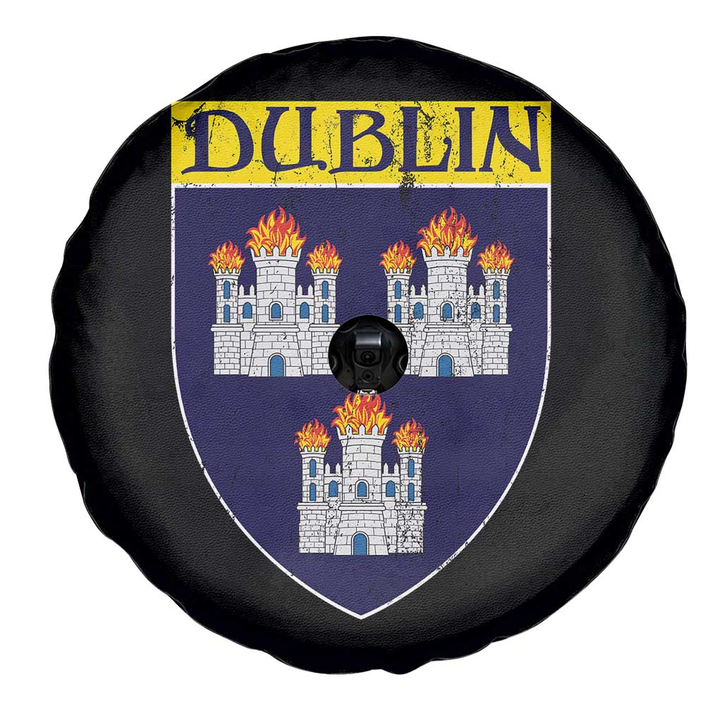 Dublin Ireland Spare Tire Cover The Coat of Arms of Dublin Three Burning Castles TS11 Print Your Wear