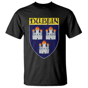 Dublin Ireland T Shirt The Coat of Arms of Dublin Three Burning Castles TS11 Black Print Your Wear