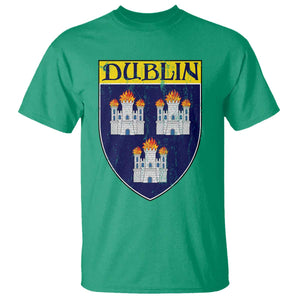 Dublin Ireland T Shirt The Coat of Arms of Dublin Three Burning Castles TS11 Irish Green Print Your Wear
