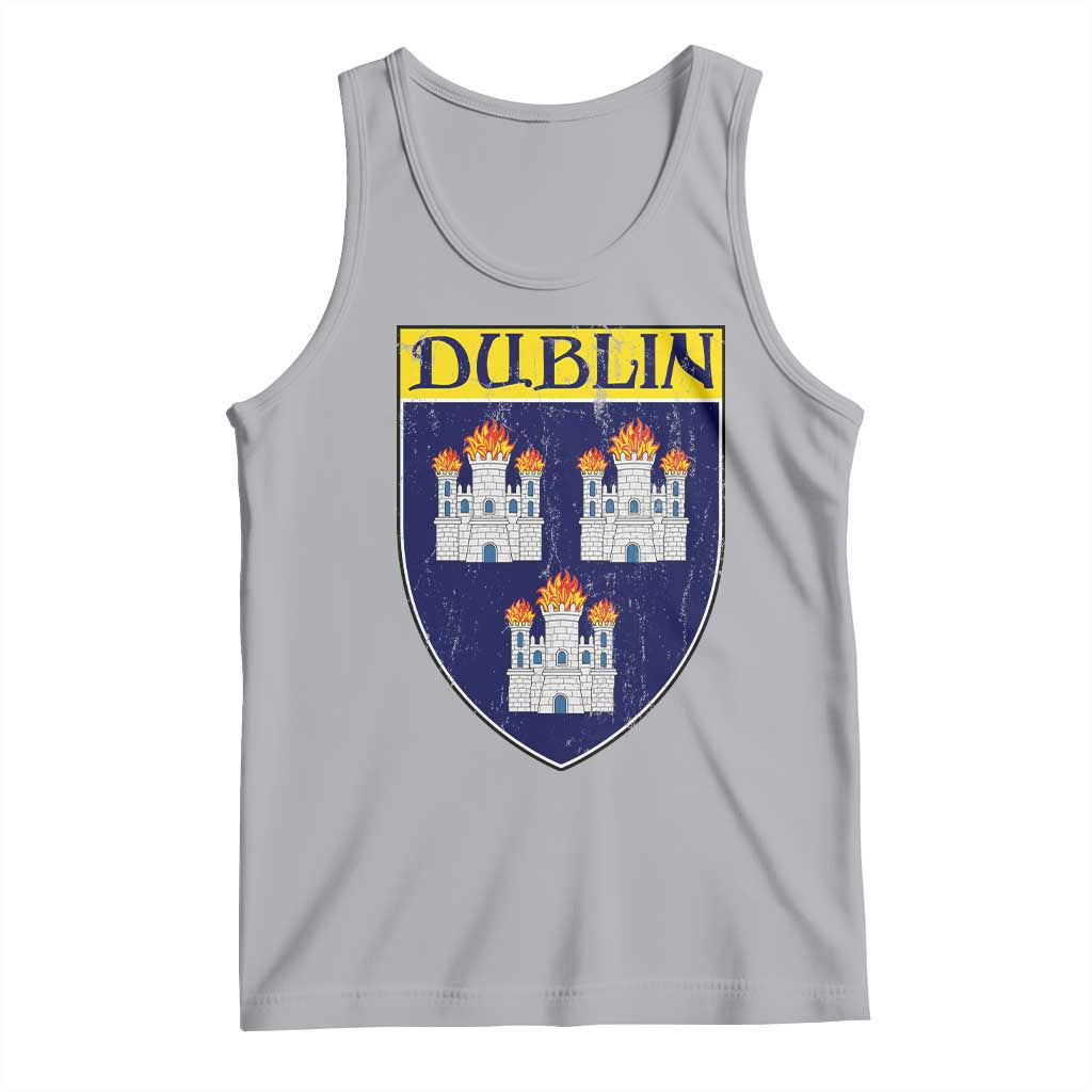 Dublin Ireland Tank Top The Coat of Arms of Dublin Three Burning Castles TS11 Athletic Heather Print Your Wear