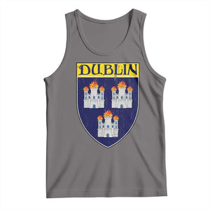 Dublin Ireland Tank Top The Coat of Arms of Dublin Three Burning Castles TS11 Deep Heather Print Your Wear
