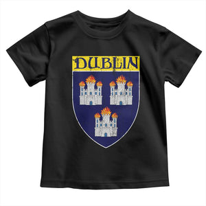 Dublin Ireland Toddler T Shirt The Coat of Arms of Dublin Three Burning Castles TS11 Black Print Your Wear