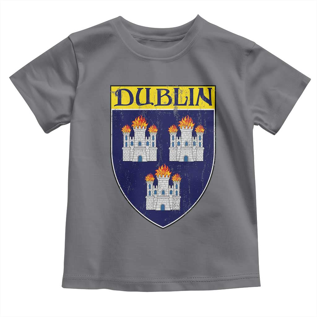 Dublin Ireland Toddler T Shirt The Coat of Arms of Dublin Three Burning Castles TS11 Charcoal Print Your Wear