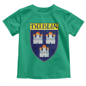 Dublin Ireland Toddler T Shirt The Coat of Arms of Dublin Three Burning Castles TS11 Irish Green Print Your Wear