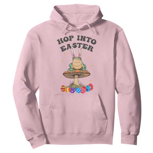 Funny Hop Into Easter Hoodie Easter Day Frog Bunny Egg TS11 Light Pink Print Your Wear