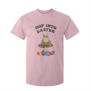 Funny Hop Into Easter T Shirt For Kid Easter Day Frog Bunny Egg TS11 Light Pink Print Your Wear