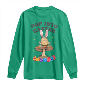Funny Hop Into Easter Long Sleeve Shirt Easter Day Frog Bunny Egg TS11 Irish Green Print Your Wear