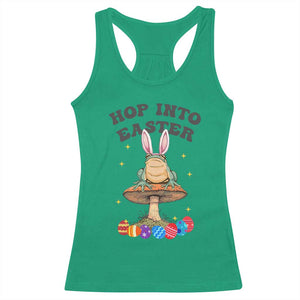 Funny Hop Into Easter Racerback Tank Top Easter Day Frog Bunny Egg TS11 Irish Green Print Your Wear