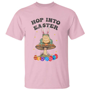 Funny Hop Into Easter T Shirt Easter Day Frog Bunny Egg TS11 Light Pink Print Your Wear