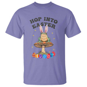 Funny Hop Into Easter T Shirt Easter Day Frog Bunny Egg TS11 Violet Print Your Wear