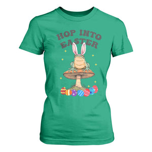 Funny Hop Into Easter T Shirt For Women Easter Day Frog Bunny Egg TS11 Irish Green Print Your Wear