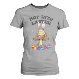 Funny Hop Into Easter T Shirt For Women Easter Day Frog Bunny Egg TS11 Sport Gray Print Your Wear