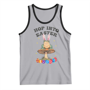 Funny Hop Into Easter Tank Top Easter Day Frog Bunny Egg TS11 Athletic Heather Black Print Your Wear