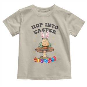 Funny Hop Into Easter Toddler T Shirt Easter Day Frog Bunny Egg TS11 Sand Print Your Wear