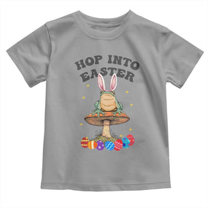 Funny Hop Into Easter Toddler T Shirt Easter Day Frog Bunny Egg TS11 Sport Gray Print Your Wear