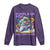 Purple Up For Military Kids Long Sleeve Shirt Military Child Month Astronaut Fights TS11 Purple Print Your Wear