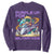 Purple Up For Military Kids Sweatshirt Military Child Month Astronaut Fights TS11 Purple Print Your Wear